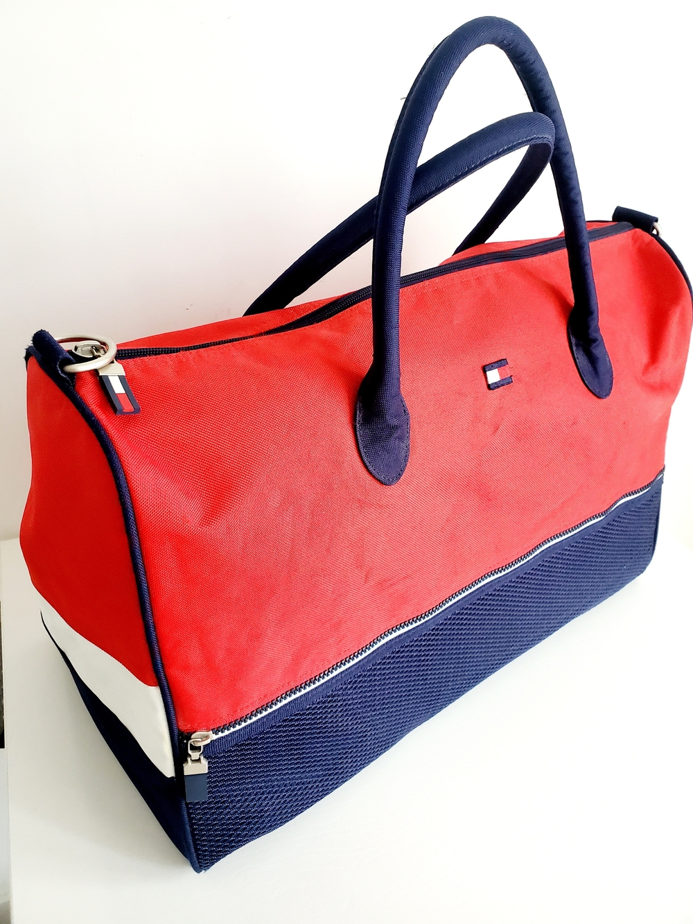 Tommy Hilfiger Red and Navy Travel Duffle Bag